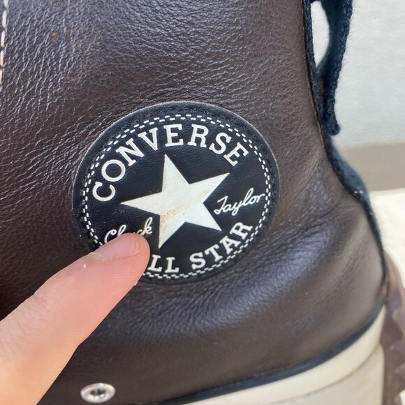 Converse Run Star Hike High Top Leather Brown Mens Size Men's 8.5 Women's 10 - Picture 7 of 16